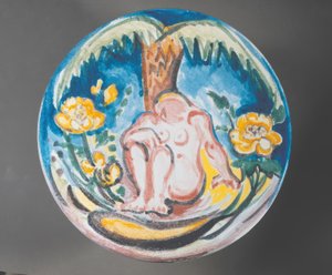 Design fauve di nudo femminile sotto una palma da Emile Othon Friesz