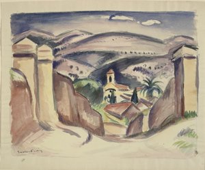 Ingresso a Cassis, anche chiamato Torre della Chiesa a Cassis da Emile Othon Friesz