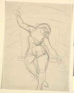 Artista femminile seduta sul trapezio da Emile Othon Friesz