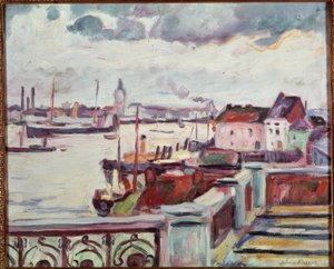 Il porto di Anversa da Emile Othon Friesz