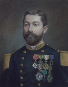Ritratto di Emile Comandante Duboc, eroe della conquista del Tonchino da Emile Richard Haumont