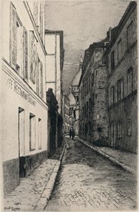 Rue St Rustique, Montmartre, 1915 da Emile Rousseau