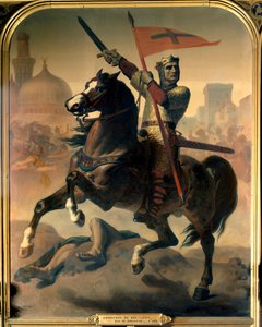 Ritratto equestre di Goffredo di Buglione, Re di Gerusalemme da Emile Signol