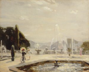 La fontana (olio su tela) da Emily G. Court