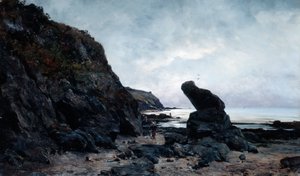 Vicino alle rocce con la bassa marea, 1878 da Emmanuel Lansyer