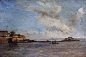 Douarnenez, marina, agosto 1865 da Emmanuel Lansyer