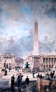Obelisco di Luxor e Place de la Concorde, 1891