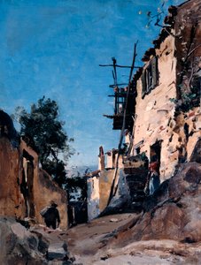 La città vecchia sotto il cimitero, Mentone, 1890