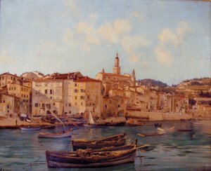 Il porto di Mentone 1891