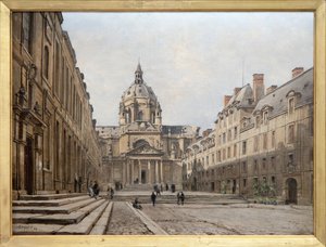 Veduta del cortile della vecchia Sorbona nel 1886 da Emmanuel Lansyer
