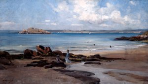 Spiaggia per Donne, 1876 da Emmanuel Lansyer