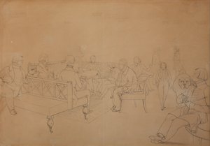 Il salone di Avdotya Petrovna Yelagina, 1840s da Emmanuil Alexandrovich Dmitriev Mamonov