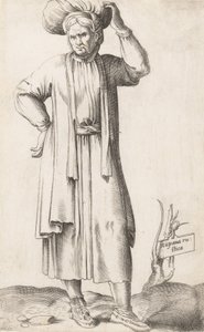 Tavola di Costume: Hispania Rustica con bucato sulla testa, ca. 1557-58 da Enea Vico