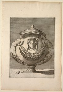 Vaso decorato con figure, rinceaux e festoni da Enea Vico
