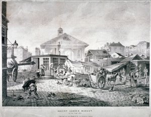 Mercato di Covent Garden, Westminster, Londra, 1815 da Engelmann and Company
