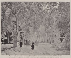 Scena invernale canadese, West Avenue, Hamilton, dopo una tempesta di neve da English Photographer