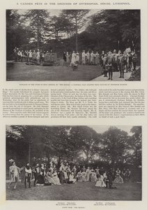Festa in giardino nei terreni di Otterspool House, Liverpool