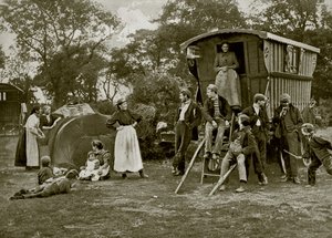 Un accampamento di zingari in Essex da English Photographer