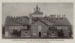 Una palestra militare, una classe al campo di Curragh che posa per il fotografo da English Photographer