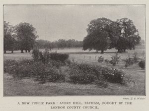 Un nuovo parco pubblico, Avery Hill, Eltham, acquistato dal Consiglio della Contea di Londra da English Photographer