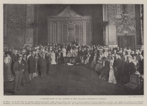 Una presentazione al signor Seddon da parte dei coloni neozelandesi a Londra da English Photographer