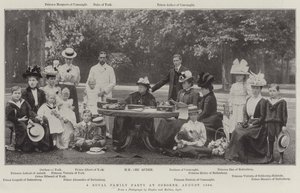 Una festa di famiglia reale a Osborne, agosto 1898 da English Photographer