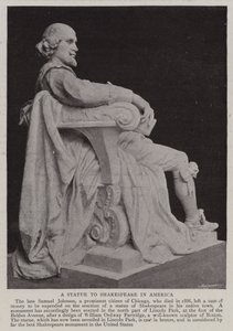 Una statua di Shakespeare in America da English Photographer