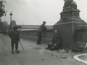 Un artista di strada sull