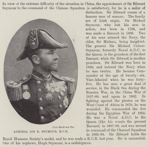 Ammiraglio Sir E Seymour, KCB da English Photographer