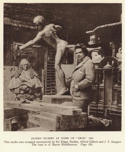 Alfred Gilbert, scultore inglese al lavoro su Eros