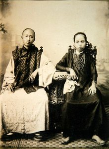 Ragazzo e ragazza annamiti nel Vietnam centrale, c.1875