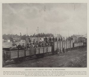 Treno blindato, che trasporta mitragliatrici Colt, a Braamfontein da English Photographer