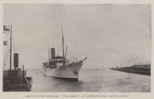 Arrivo della nave a vapore Port Morant ad Avonmouth con un carico di frutta da English Photographer
