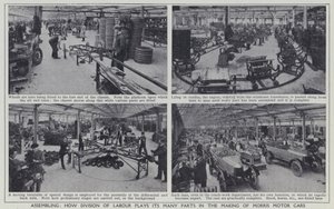 Assemblaggio, come la divisione del lavoro gioca le sue molte parti nella produzione delle auto Morris
