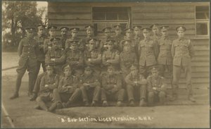 B Sottosezione, Leicestershire Royal Horse Artillery, in campo di addestramento a Diss, 1914-18 da English Photographer