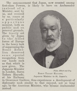 Barone Tadasu Hayashi, Ministro giapponese a St James da English Photographer