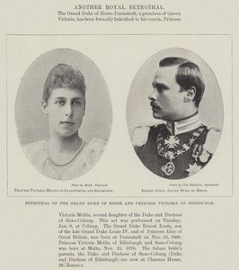 Fidanzamento del Granduca di Assia e della Principessa Vittoria di Edimburgo da English Photographer