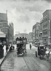 Bishopsgate Street (senza), vista verso est da vicino a Liverpool Street da English Photographer