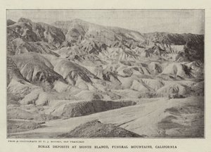 Depositi di Borace a Monte Blanco, Funeral Mountains, California da English Photographer