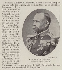 Capitano A K Bickford, promosso contrammiraglio