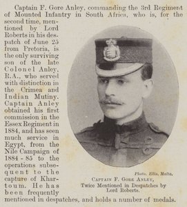 Capitano F Gore Anley, menzionato due volte nei dispacci di Lord Roberts da English Photographer