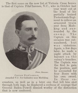 Capitano FitzClarence, premiato con la VC per il coraggio vicino a Mafeking da English Photographer