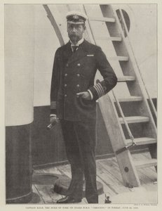 Capitano SAR il Duca di York a bordo della HMS Crescent, a Torbay, 25 giugno 1898 da English Photographer