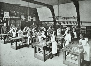 Classe di falegnameria, 1896 da English Photographer