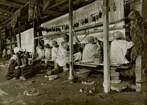 Tessitura di tappeti in India da English Photographer