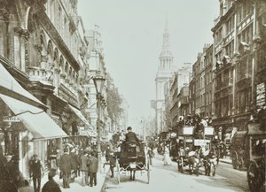 Cheapside, guardando a est, Città di Londra, 1890