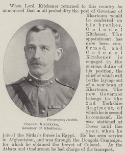 Colonnello Kitchener, governatore di Khartoum da English Photographer