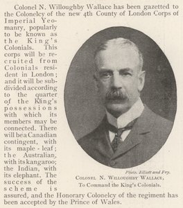 Colonnello N Willoughby Wallace, comandante dei Reali Coloniali