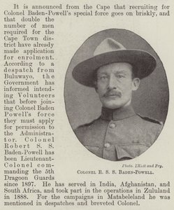 Colonnello R S S Baden-Powell da English Photographer