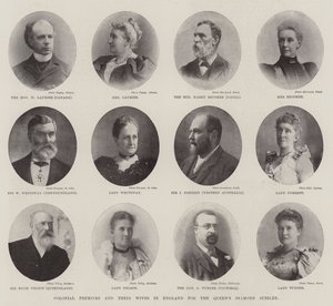 Primi ministri coloniali e le loro mogli in Inghilterra per il Giubileo di Diamante della Regina da English Photographer